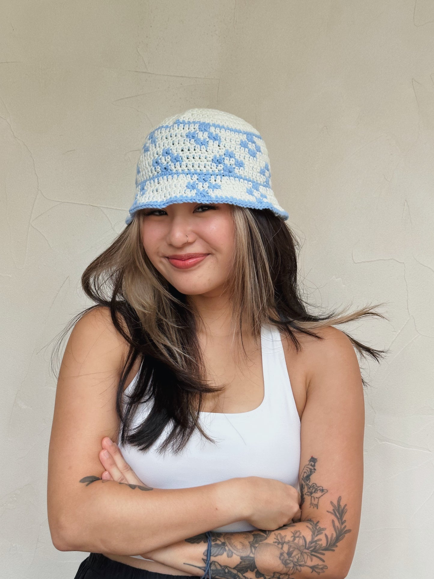 Blue Blossoms Bucket Hat