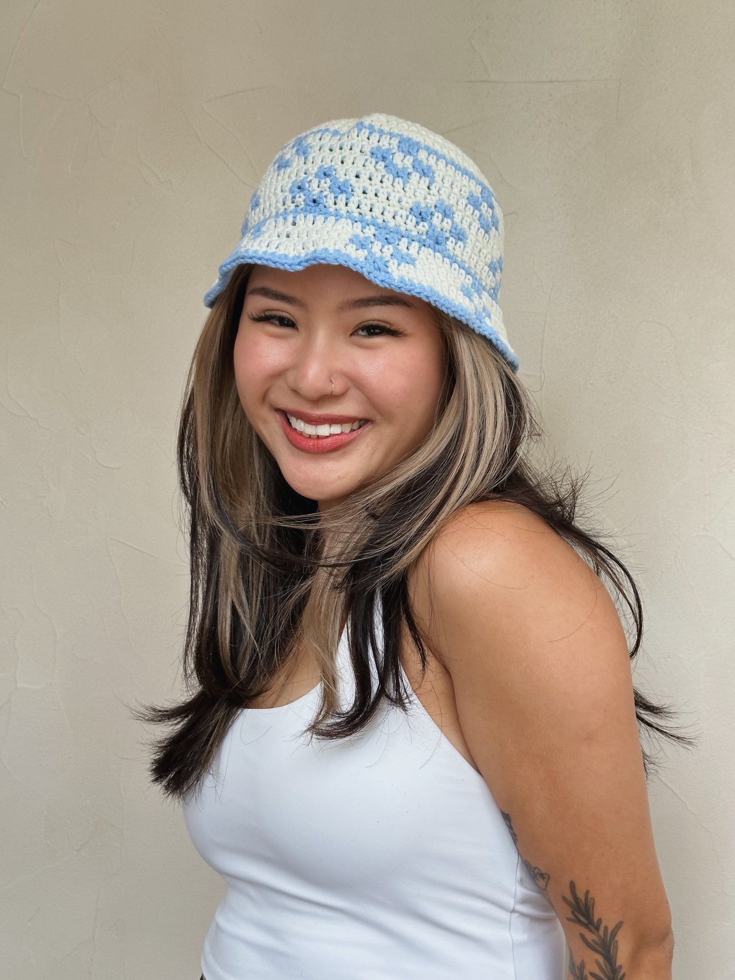 Blue Blossoms Bucket Hat