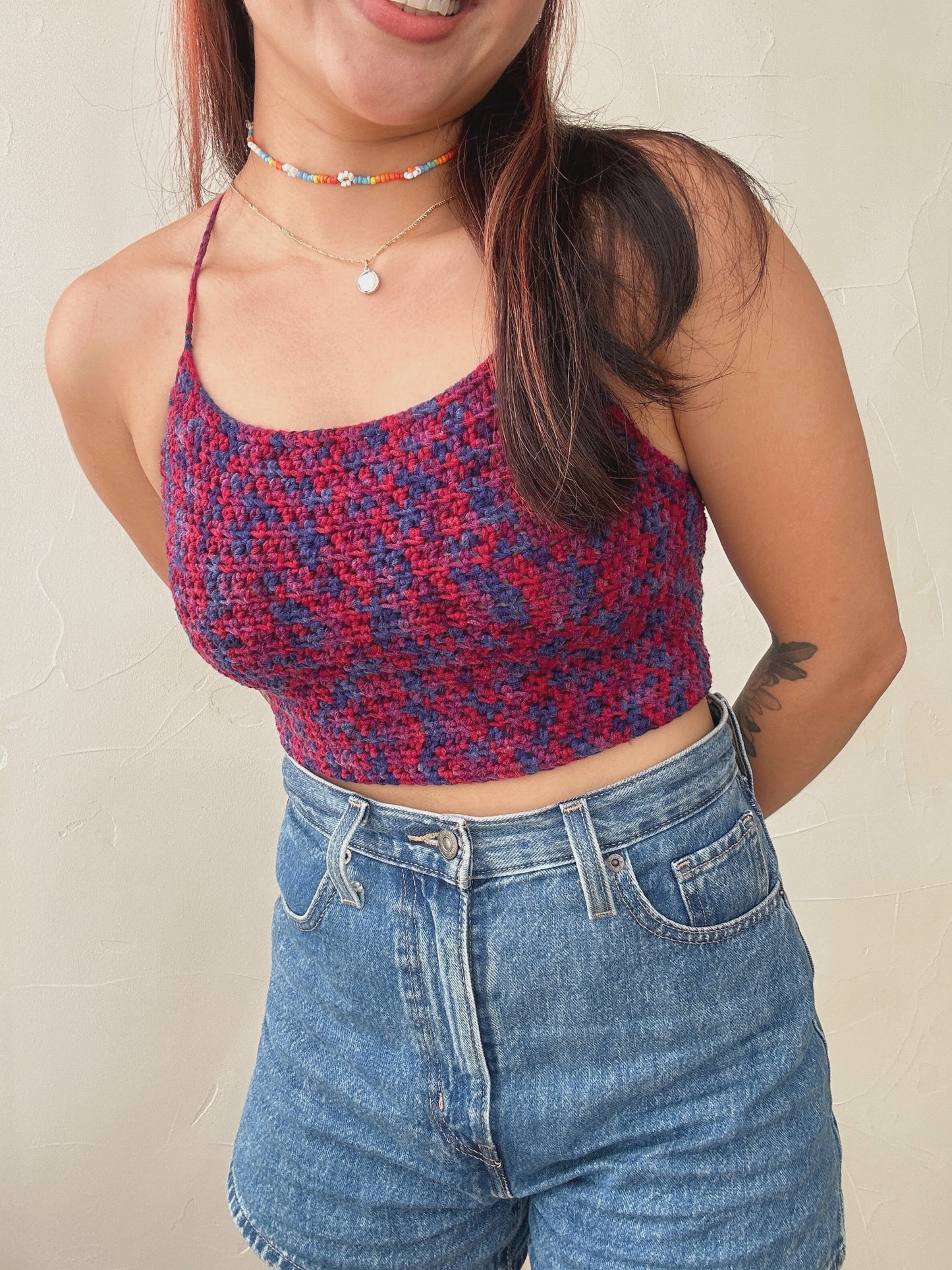 Merlot at Midnight Lace Up Top