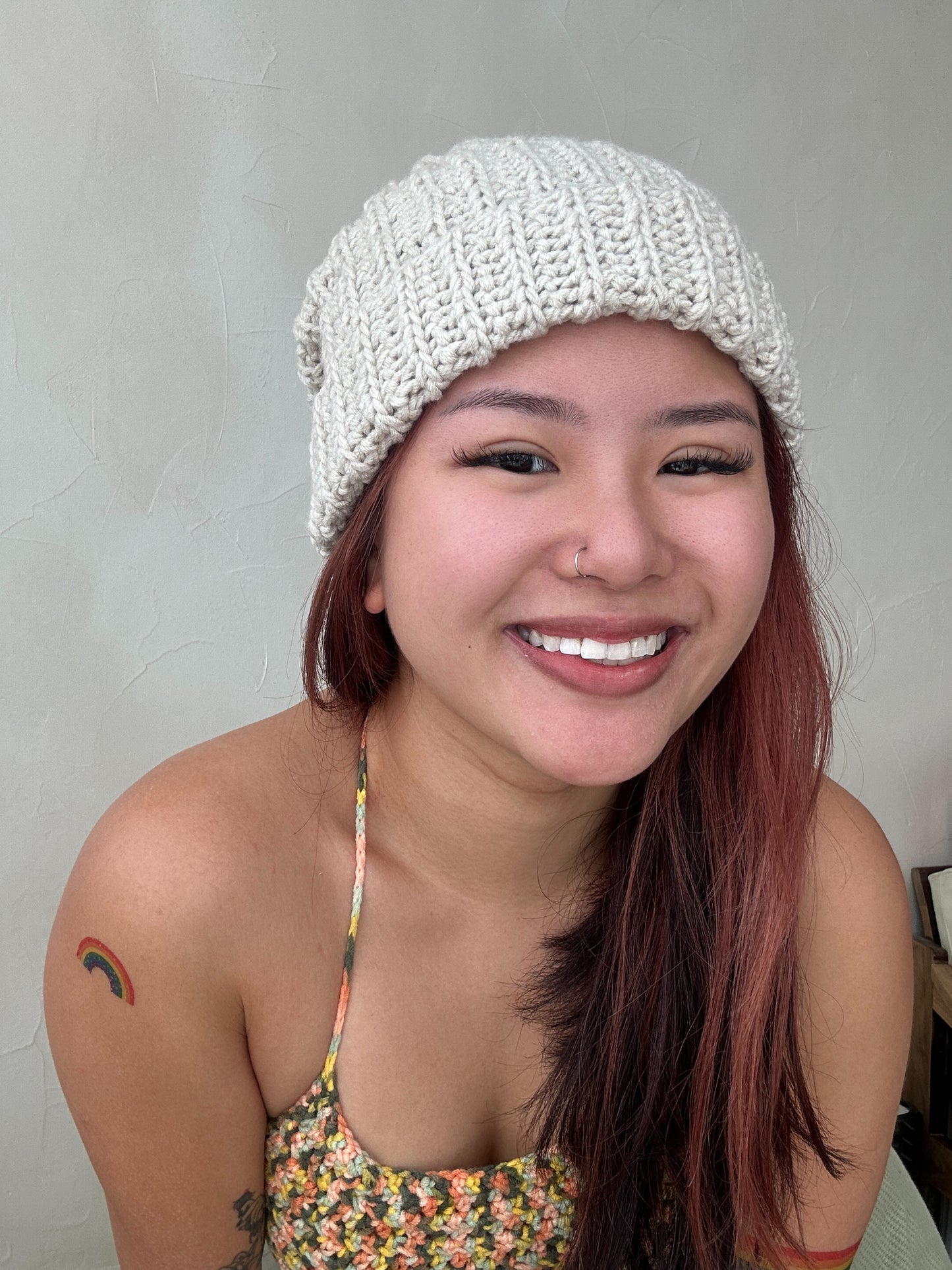 Cream Beanie