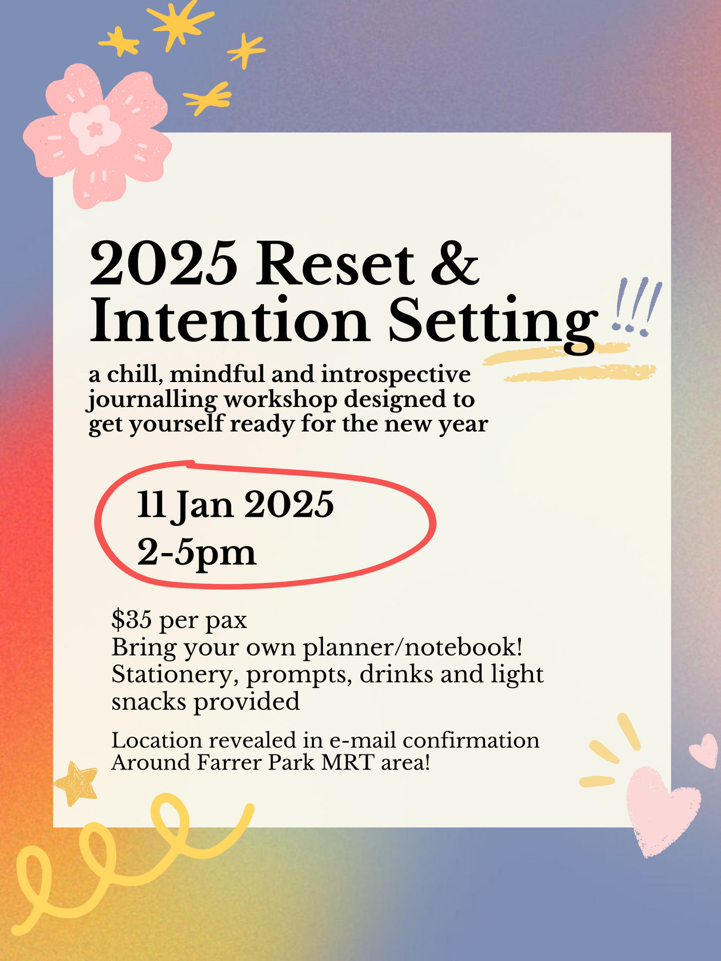 2025 Reset & Intention Setting Workshop