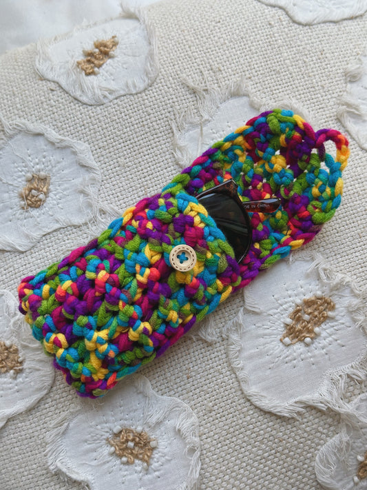 Funky Rainbow Sunglass Pouch